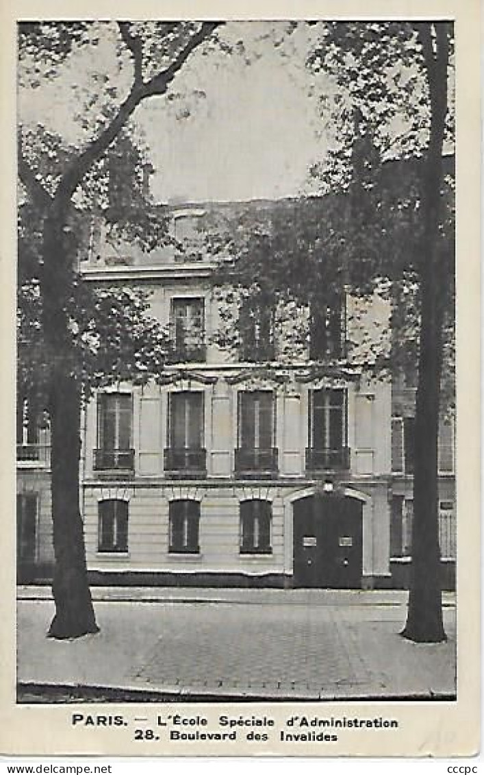 CPA  Paris L'Ecole Spéciale D'Administration 28, Boulevard Des Invalides - Arrondissement: 07