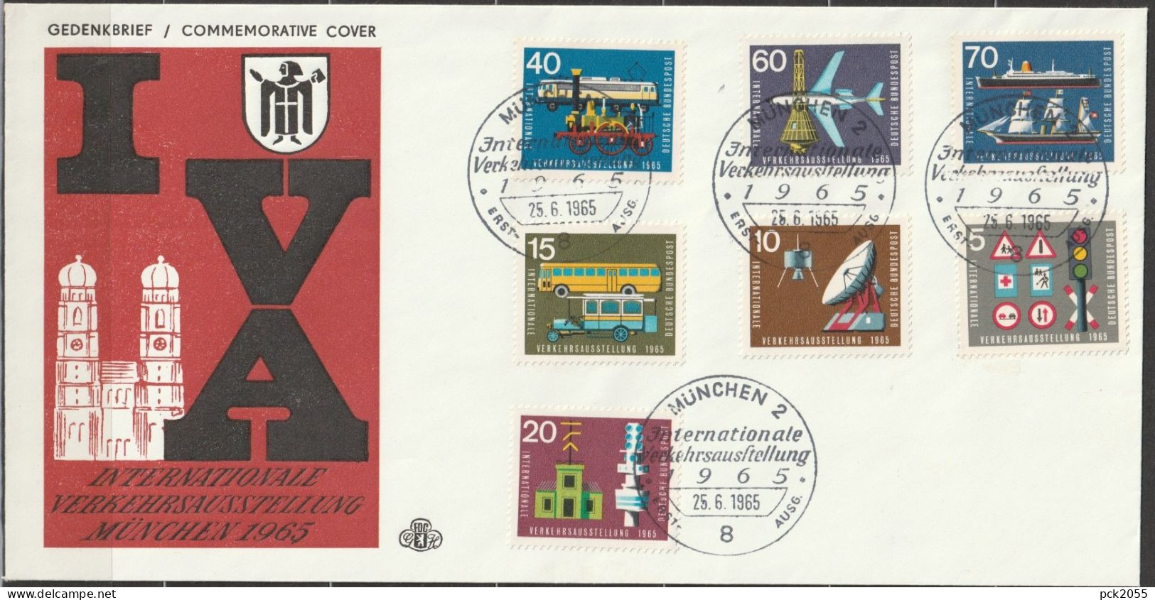 BRD FDC 1965 Nr.468 - 474 Internationale Verkehrsausstellung München IVA ( Dl 178 )günstige Versandkosten - 1961-1970