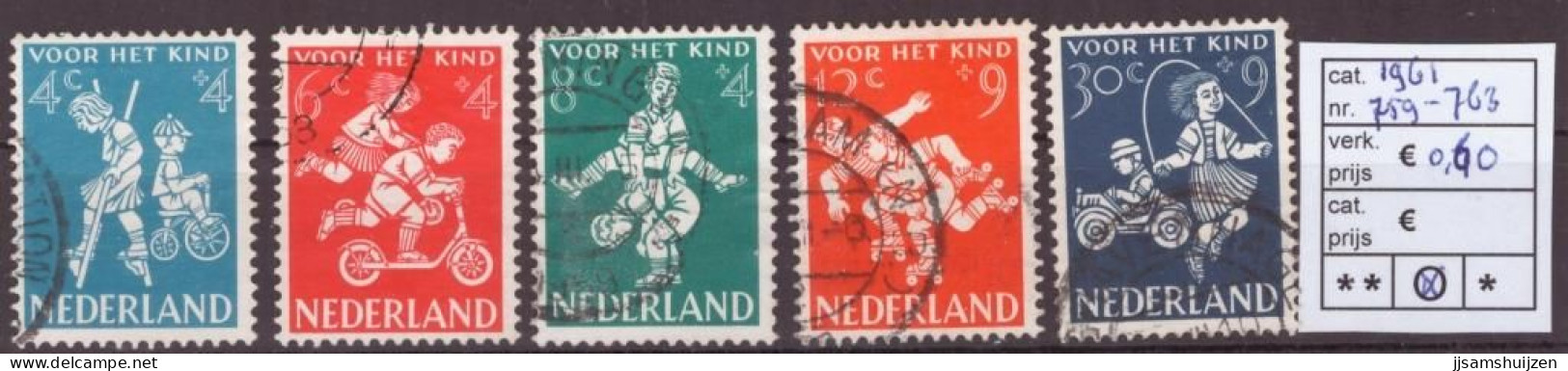 Netherlands Stamps Used 1961,  NVPH Number 759-763, See Scan For The Stamps - Oblitérés