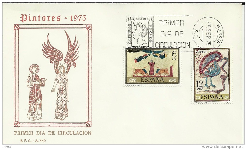 MADRID SPD FDC PINTURA 1975 CODICES ARTE RELIGION - Religión