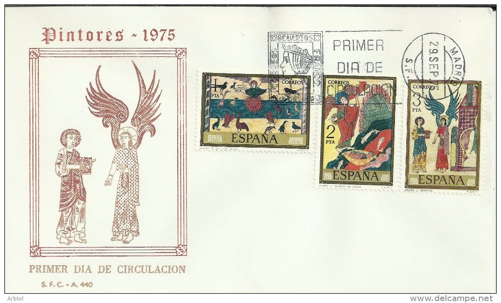 MADRID SPD FDC PINTURA 1975 CODICES ARTE RELIGION - Religión