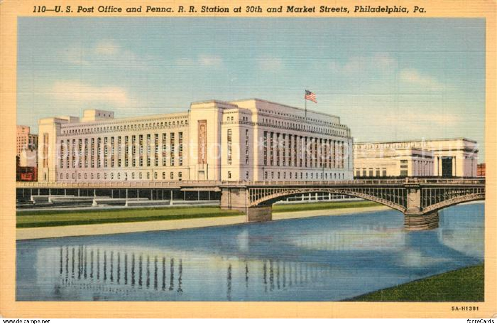 73316512 Philadelphia Pennsylvania Post Office Penna R R Station Market Streets  - Altri & Non Classificati