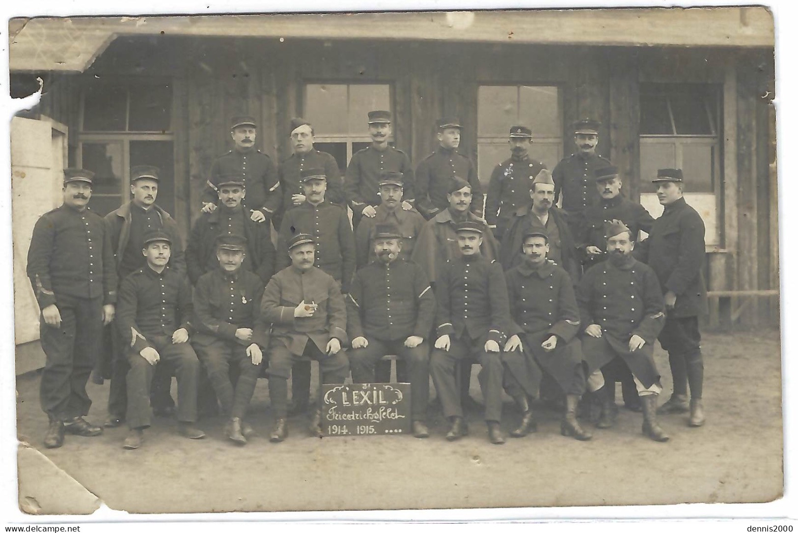 1916 - CARTE PHOTO - PHOTO CARD - Groupe De Militaires - L' Exil - Friedrichsfeld 1914 - 1915 ... - Weltkrieg 1914-18