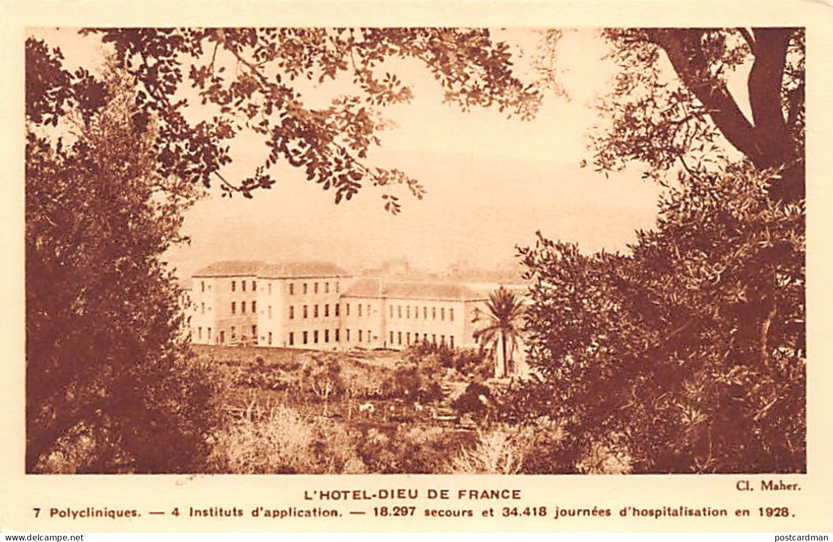 Liban - BEYROUTH - L'Hôtel-Dieu De France - Cliché Maher - Ed. Mission Des Jésuites Français - Libano