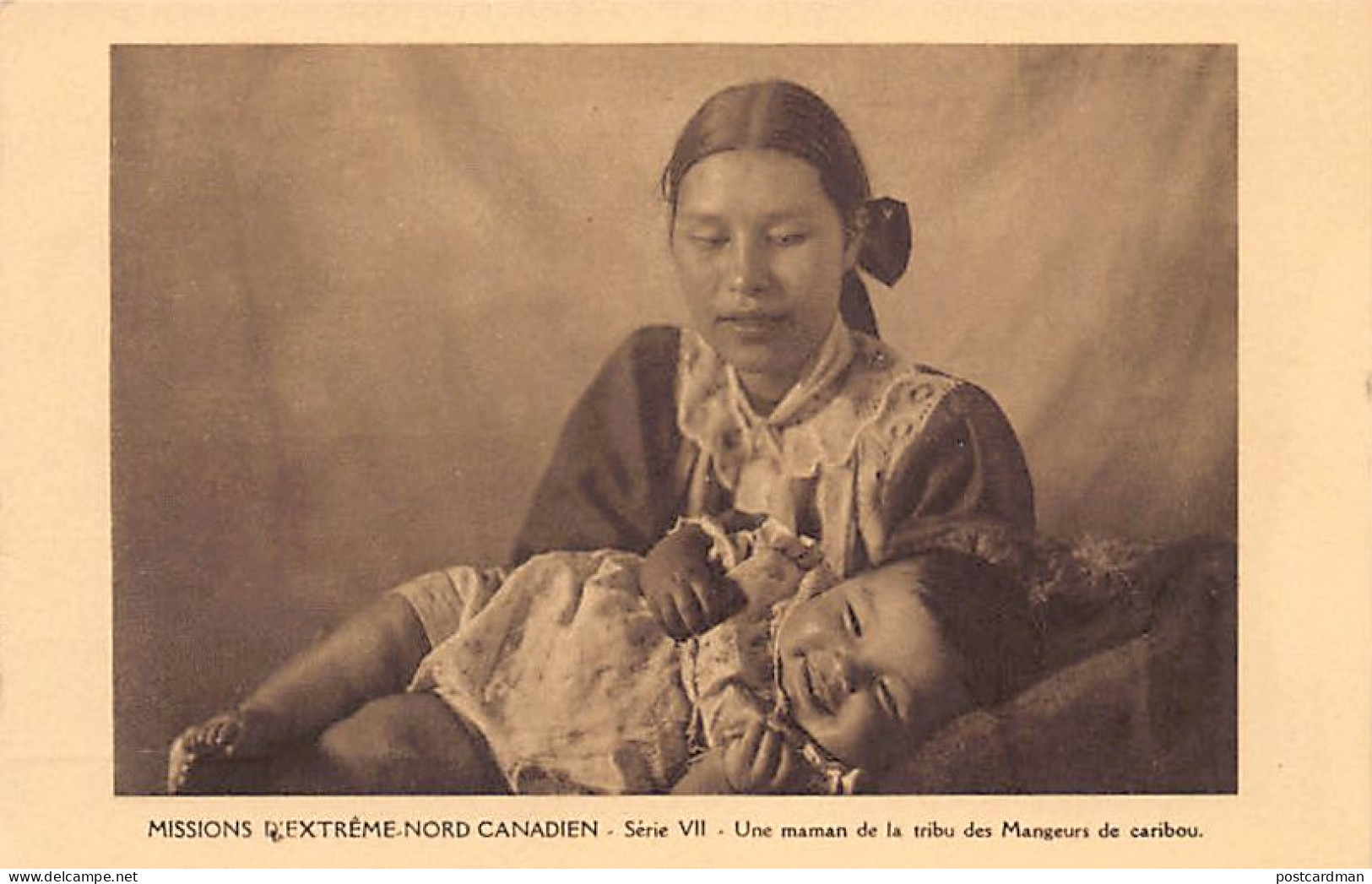 Canada - FOND DU LAC (SK) A Mother Of The Mangeurs De Caribou (i.e. Caribou Eaters) Dene First Nation And His Child - Pu - Other & Unclassified