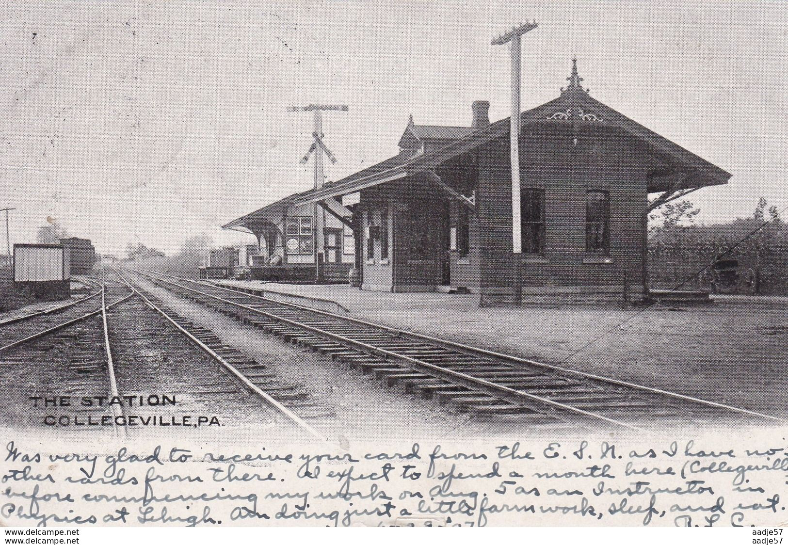 Collegeville Station 1907 USA - Bahnhöfe Ohne Züge