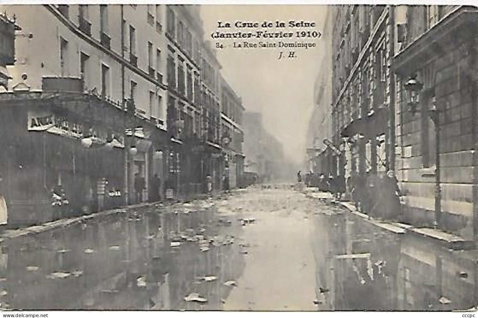 CPA  Paris La Crue De La Seine Janvier-Février 1910 La Rue Saint-Dominique - Paris (07)