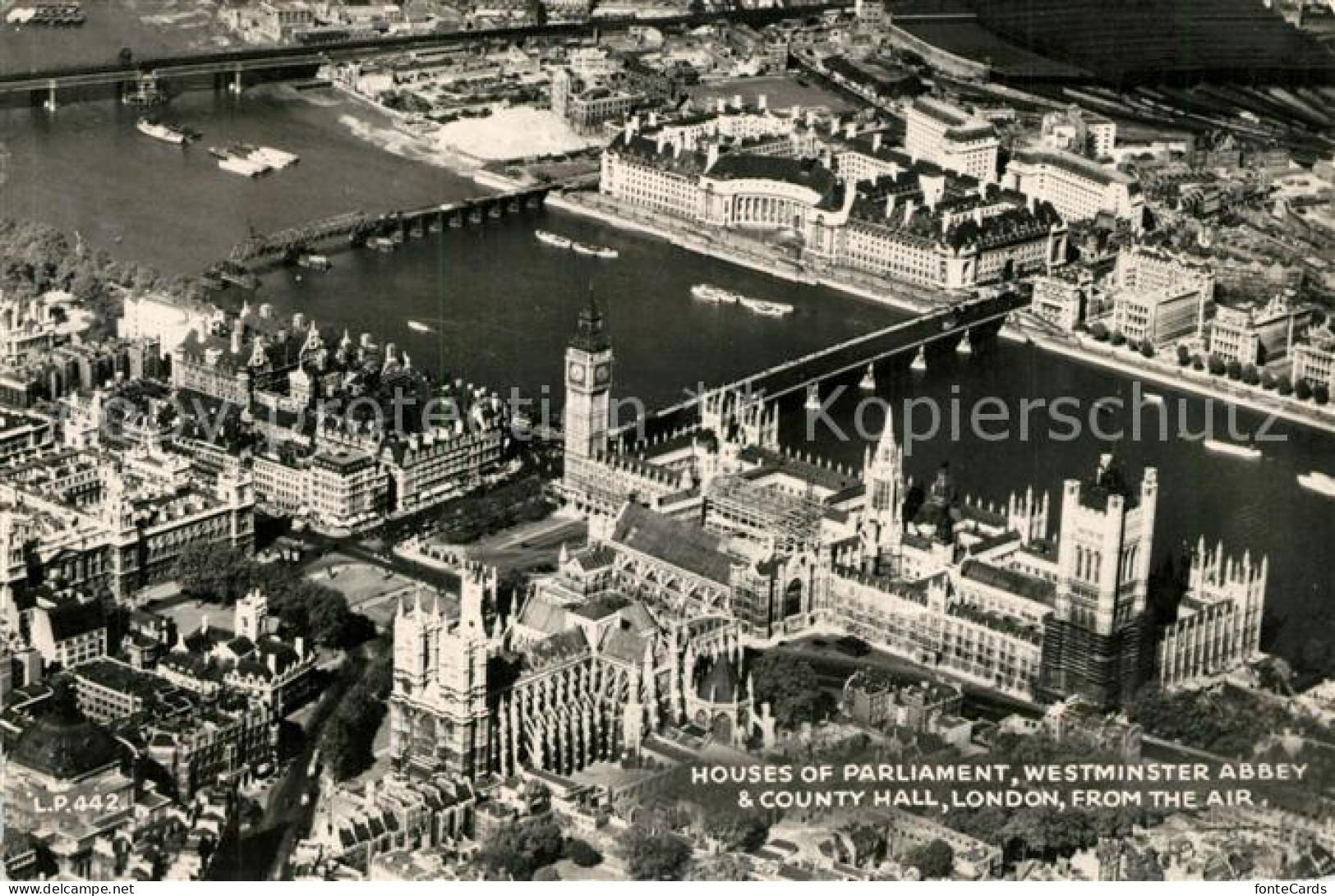 73300671 London Houses Of Parliament Westminster Abbey And County Hall Aerial Vi - Altri & Non Classificati