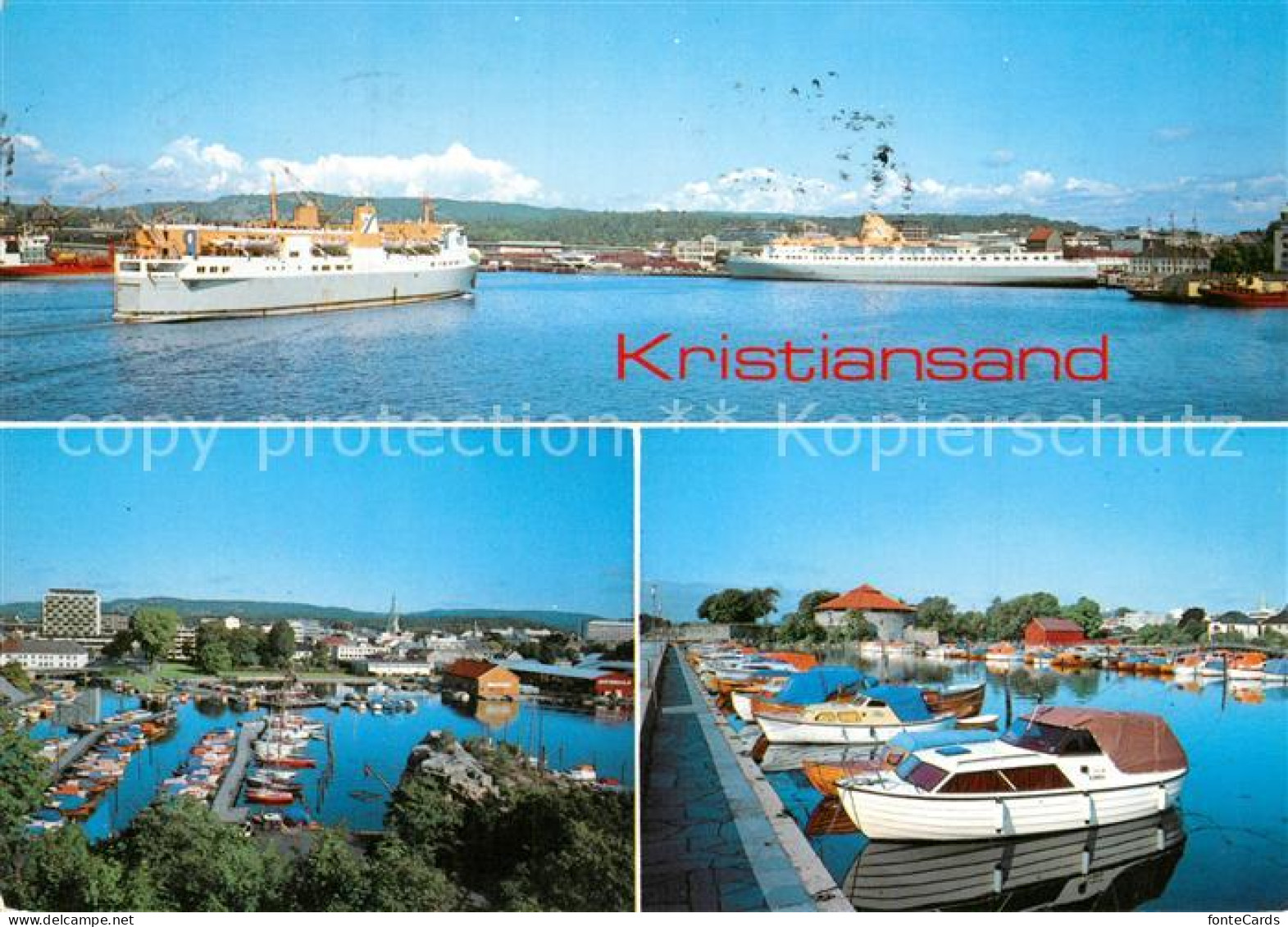 73300666 Kristiansand Hafen Faehren Yachthafen Kristiansand - Norvège