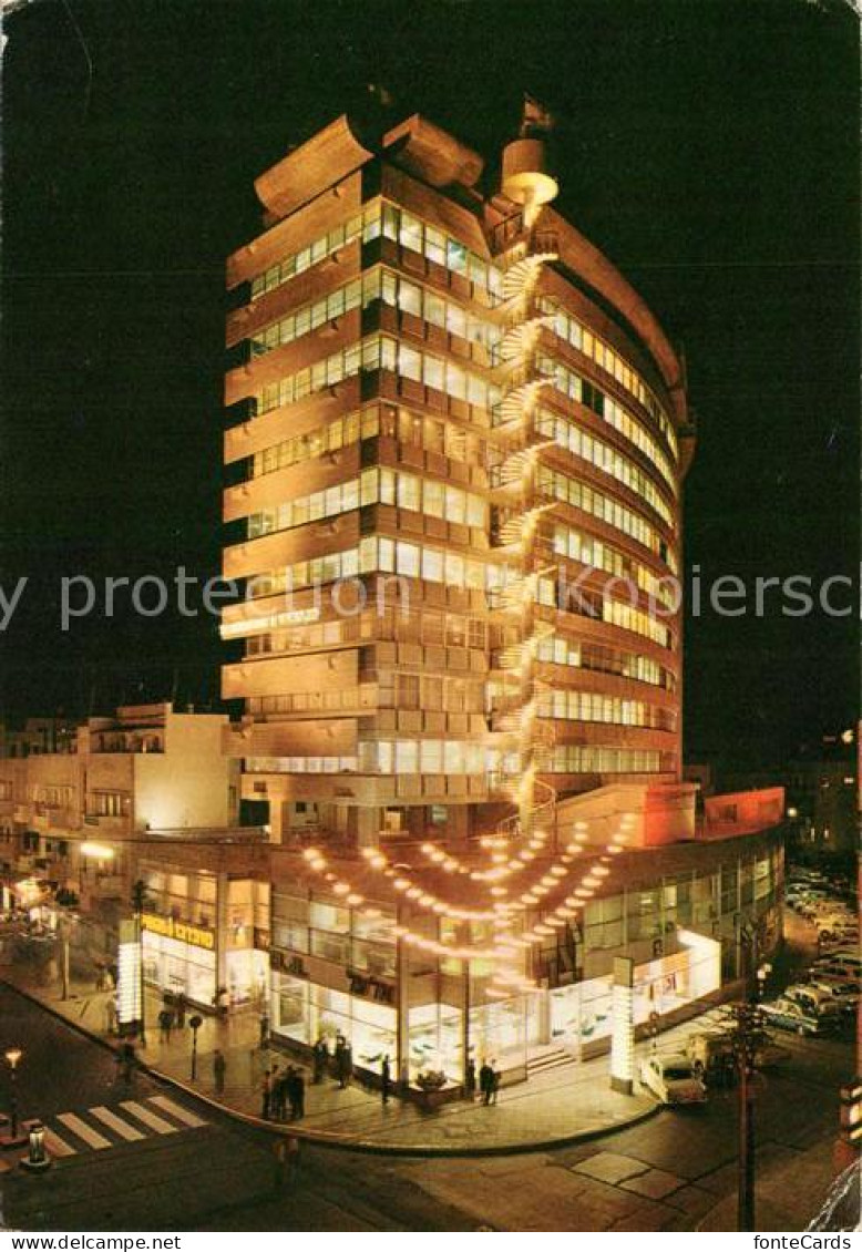 73300497 Tel Aviv El Al House At Night Tel Aviv - Israel