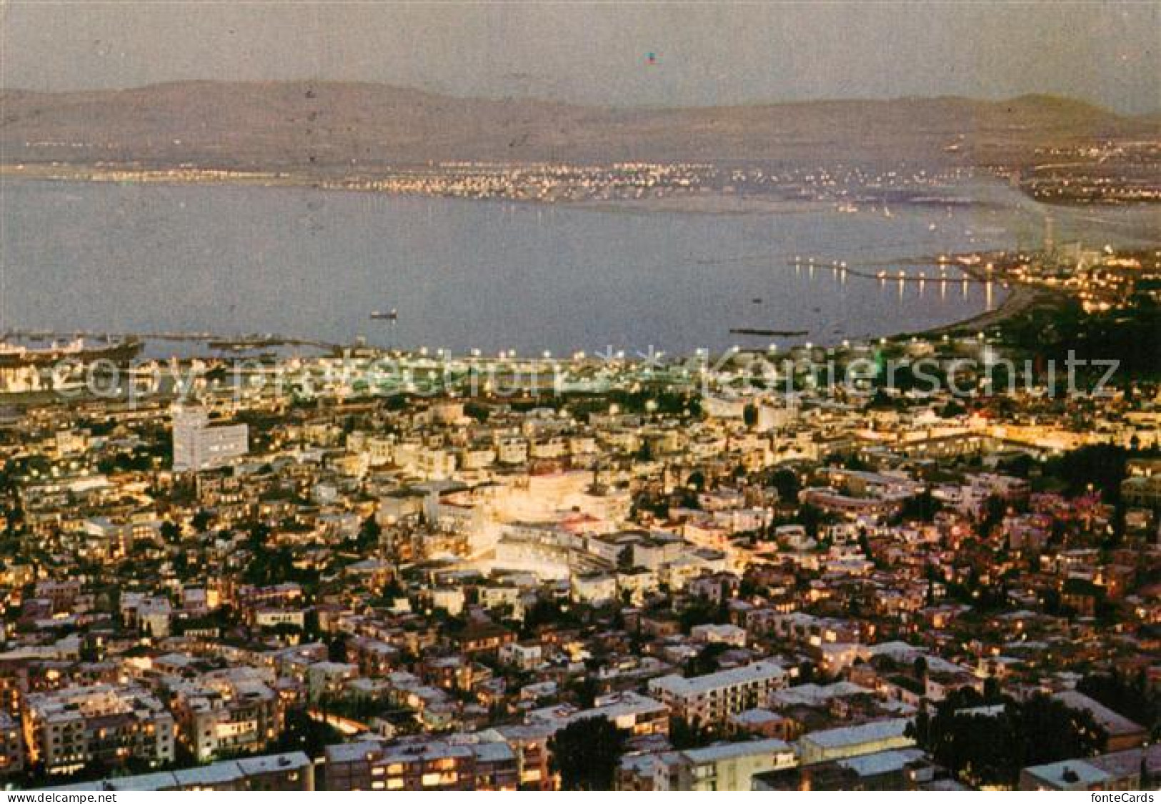 73300466 Haifa At Night Aerial View Haifa - Israel