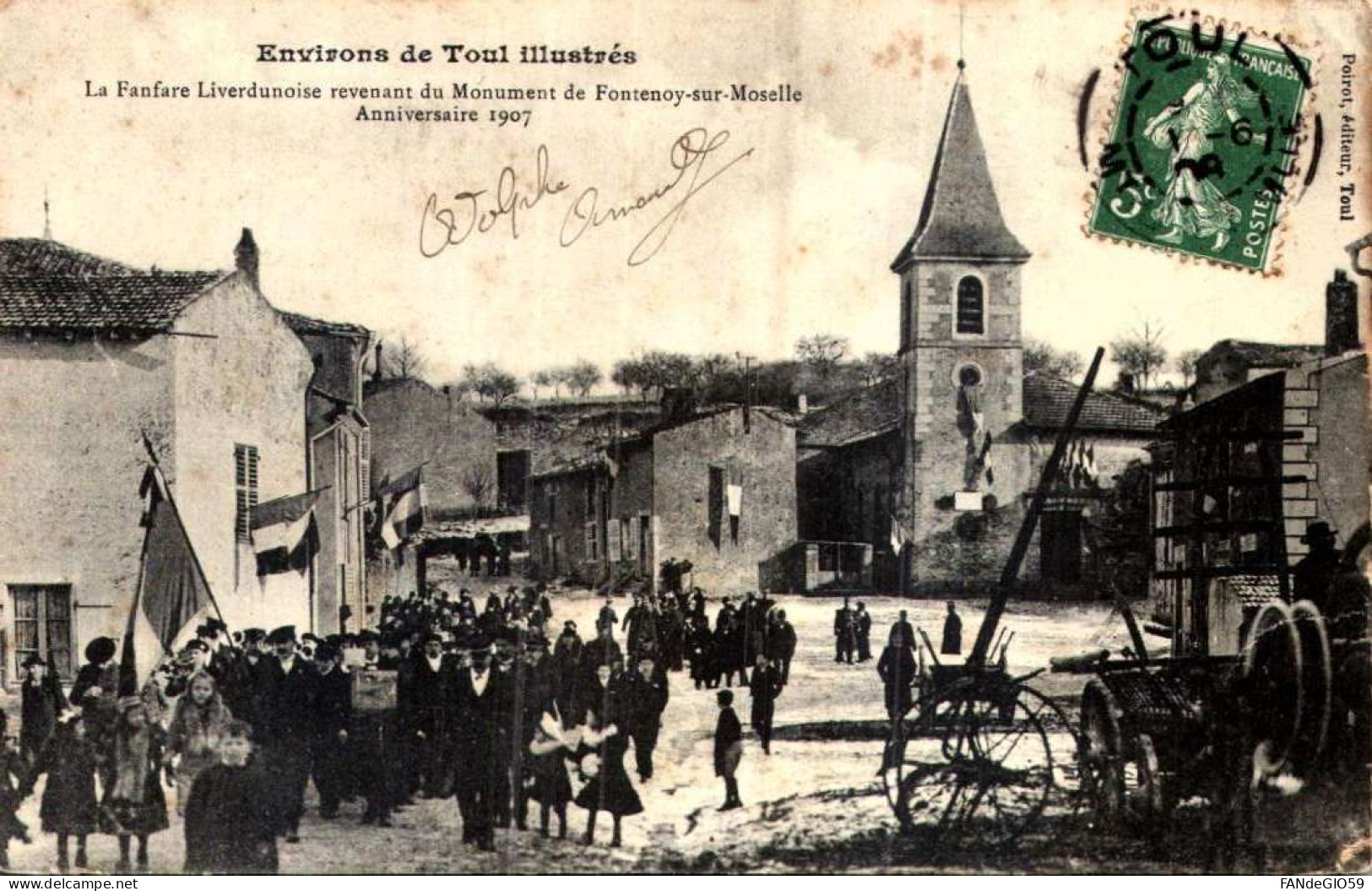 ENVIRONS DE TOUL - La Fanfare Liverdunoise Revenant Du Monument De Fontenoy Sur Moselle En 1907. ////  103 // - Toul