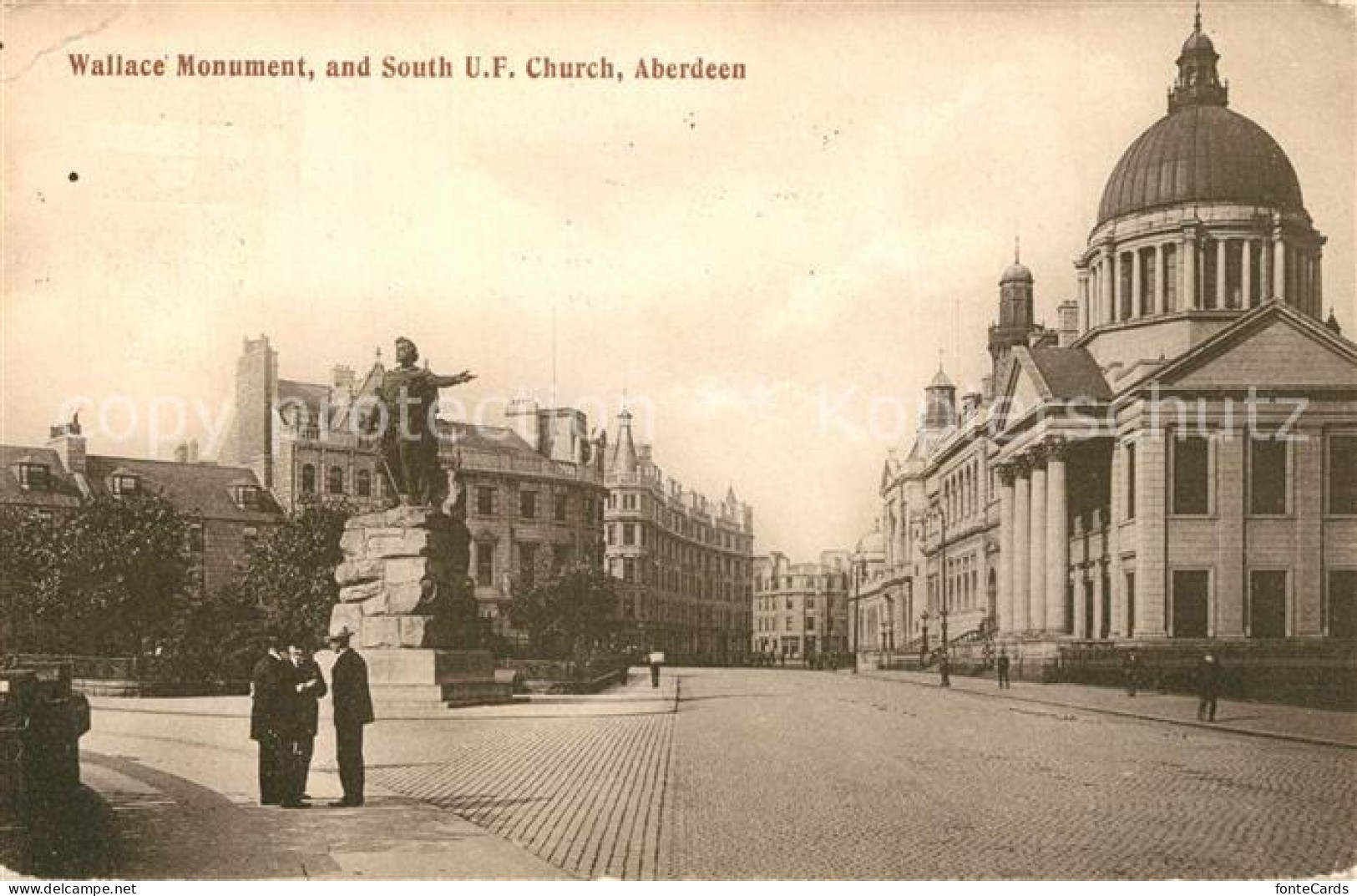 73297895 Aberdeen Wallace Monument And South UF Church Aberdeen - Altri & Non Classificati