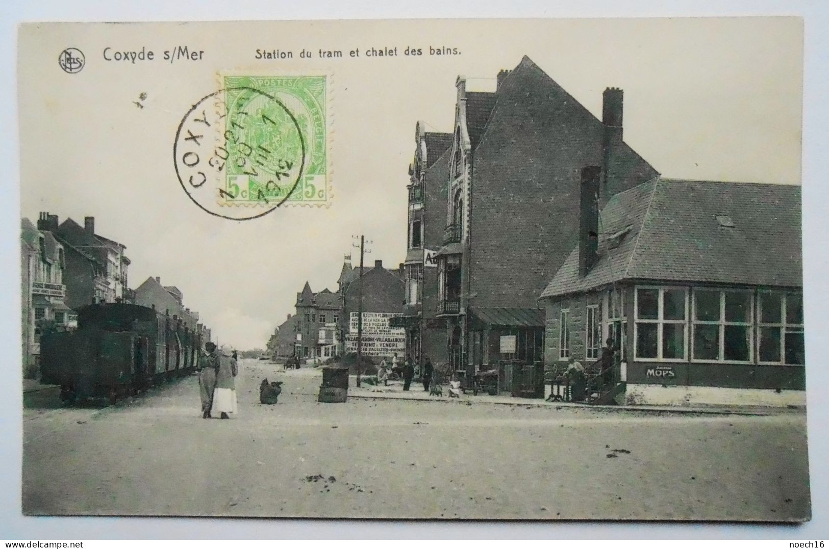 CPA 1912 Coxyde S/Mer Koksijde. Station Du Tram Et Chalet Des Bains - Koksijde