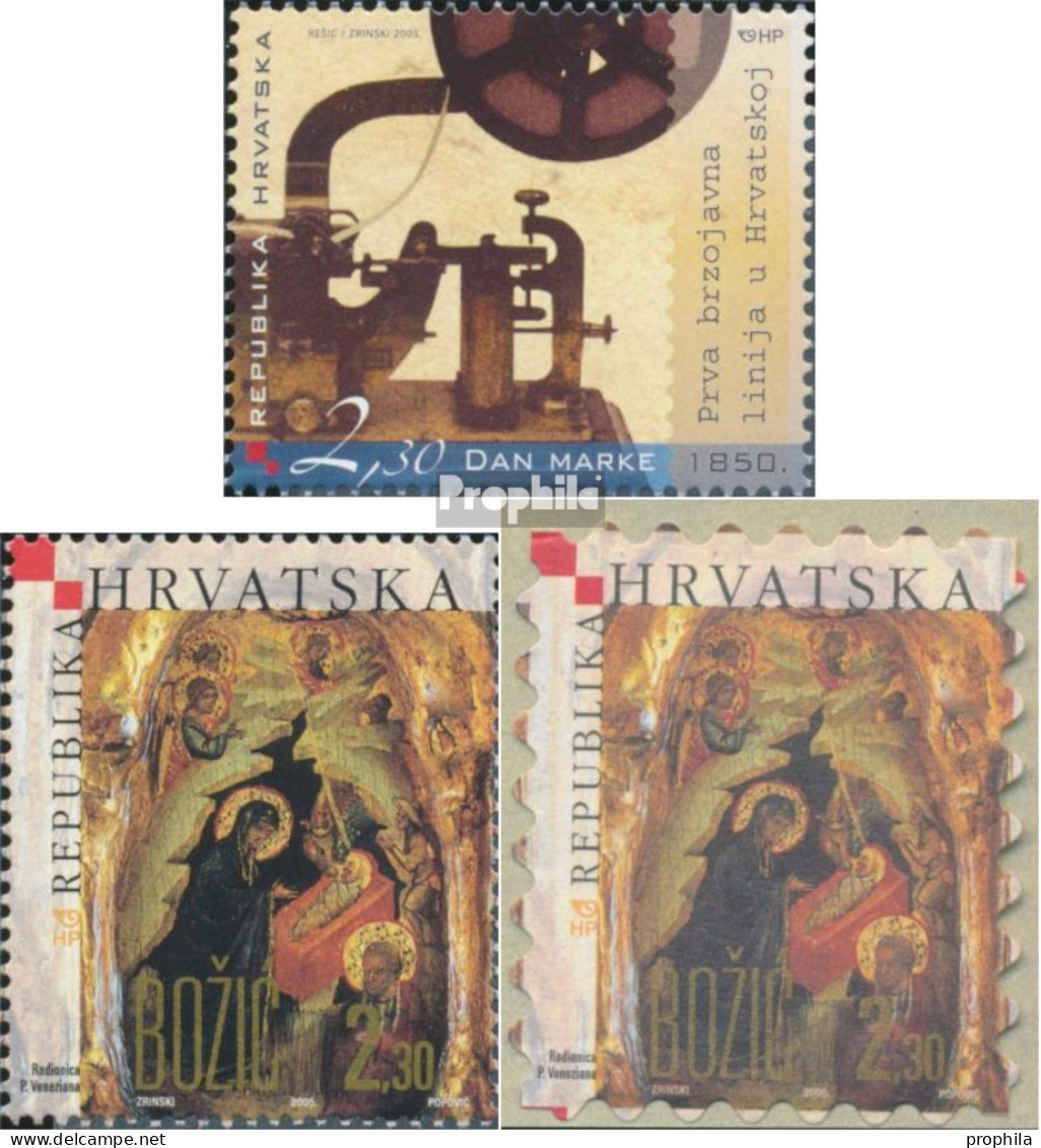 Kroatien 736,745,746 (kompl.Ausg.) Postfrisch 2005 Telegraphie, Weihnachten - Croazia