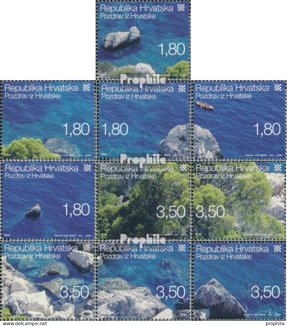 Kroatien 720-729 (kompl.Ausg.) Postfrisch 2005 Grüße Aus Kroatien - Croatia