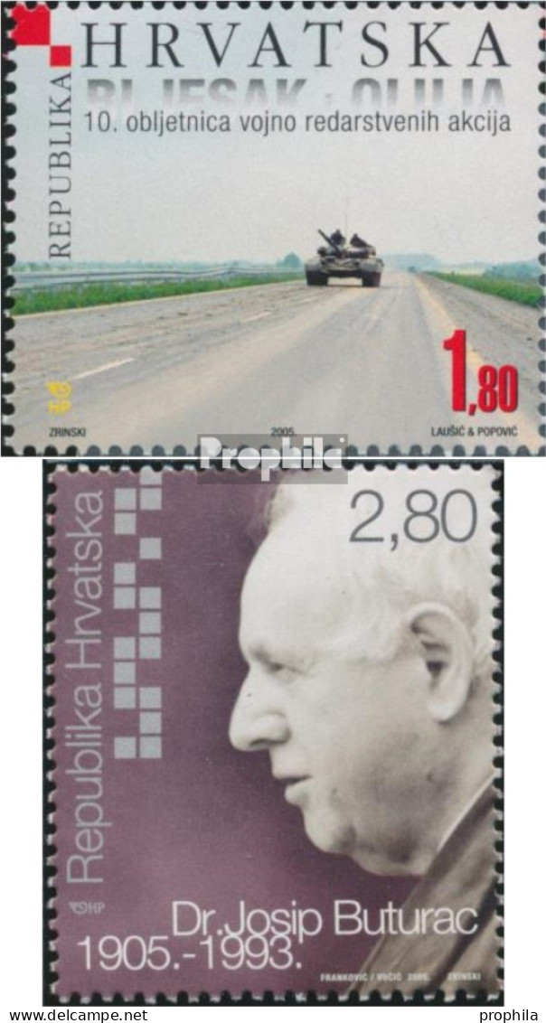 Kroatien 716,717 (kompl.Ausg.) Postfrisch 2005 Militärpolizeiaktion, Buturac - Croacia