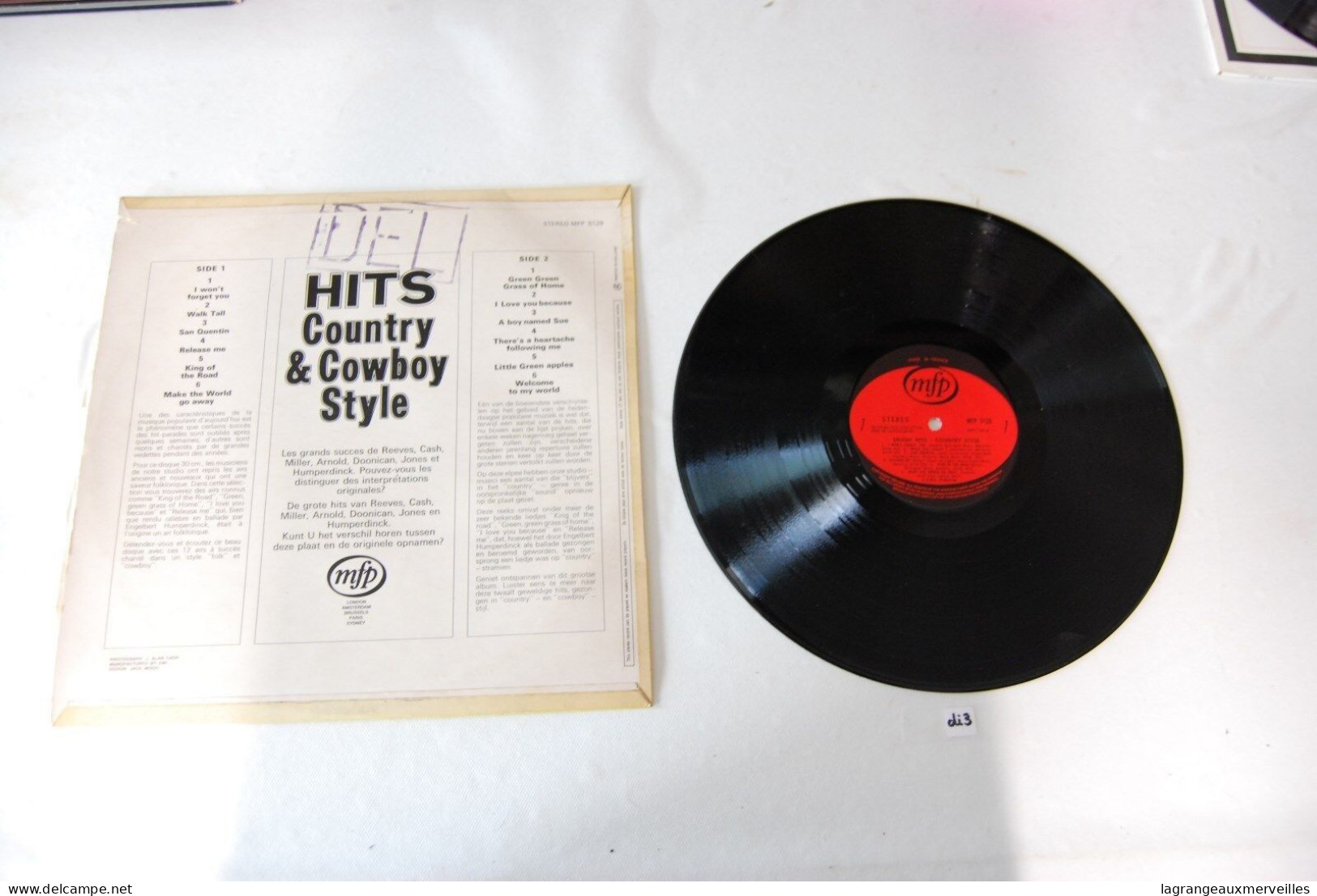 Di3- Vinyl 33 T - Hits Country Et Cowboy Style - Mfp - Country Et Folk