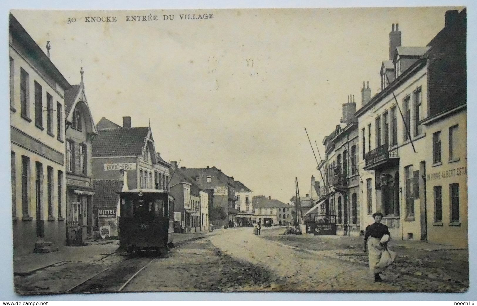 CPA 1909 Knocke Knokke. Entrée Du Village Avec Tram - Knokke