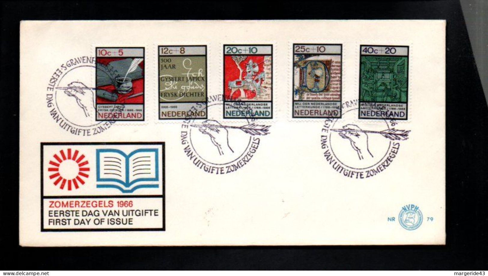 PAYS BAS FDC 1966 CALLIGRAPHIE - Níger (1960-...)