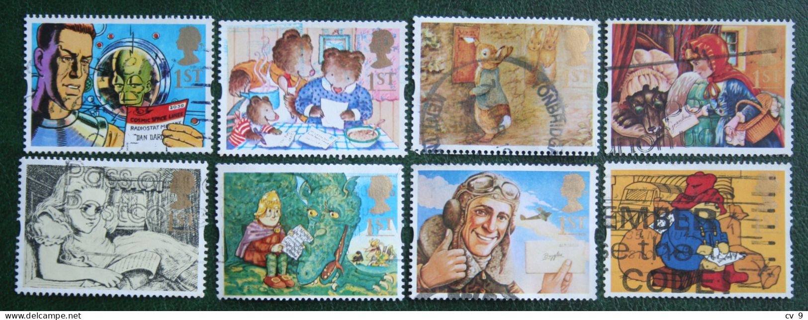 8 Values GREETINGS STAMPS CHILDREN'S BOOKS COMICS (Mi )  Used Gebruikt Oblitere ENGLAND GRANDE-BRETAGNE GB GREAT BRITAIN - Used Stamps