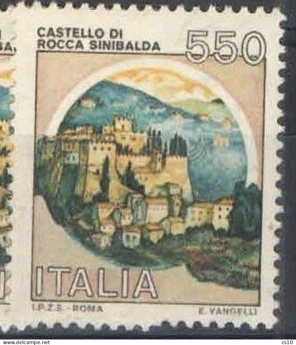 1984 Castelli Castles Chateaux Lire 550 MNH** Dentellato 13e1/4 X 13e1/4 Perforation - 1981-90: Ungebraucht