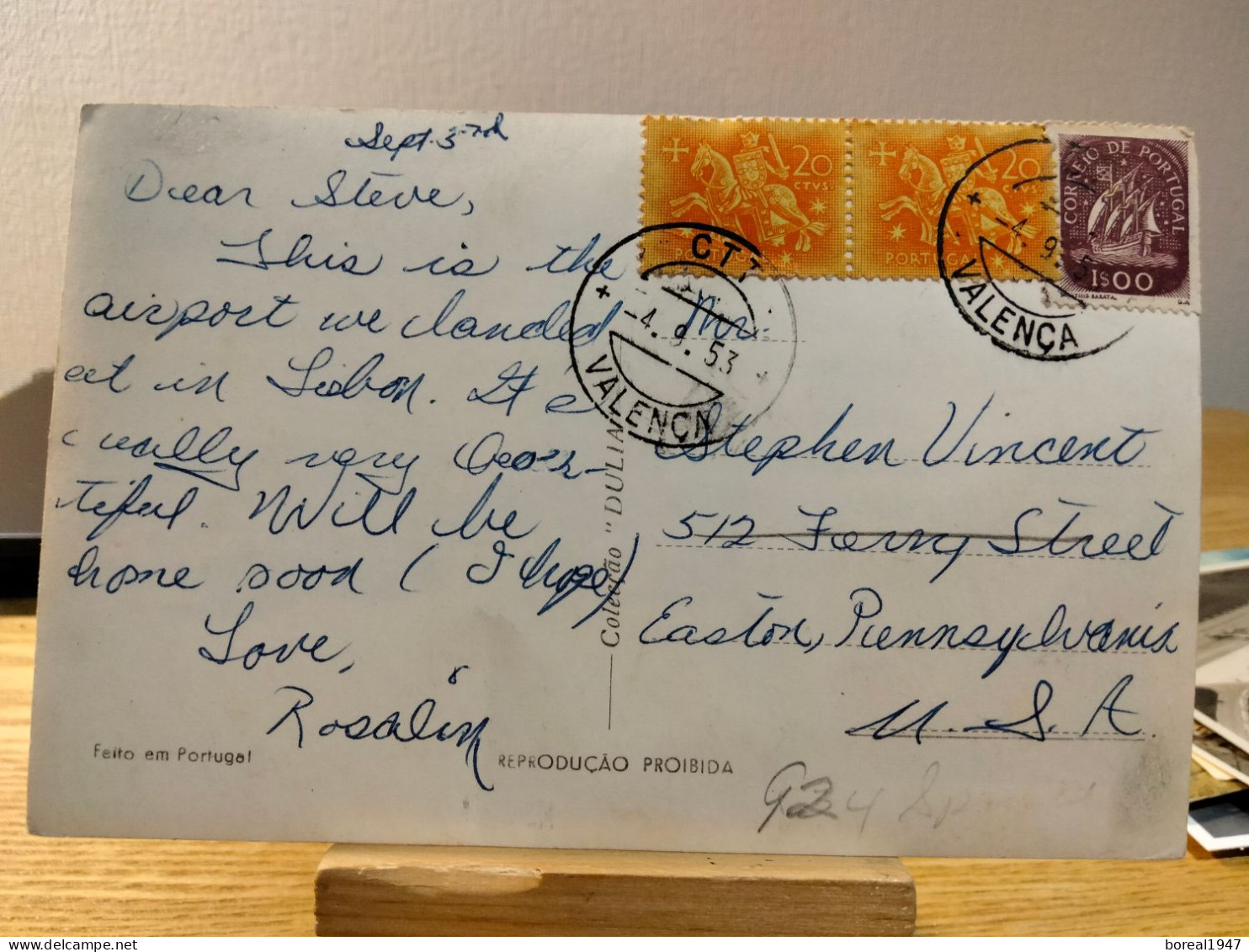 PORTUGAL. LISBONNE PORTELA. AIRPORT. Mailed 1953 - Aérodromes