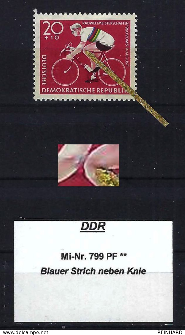 DDR Mi-Nr. 799 Plattenfehler Postfrisch - Siehe Beschreibung Und Bild - Errors & Oddities