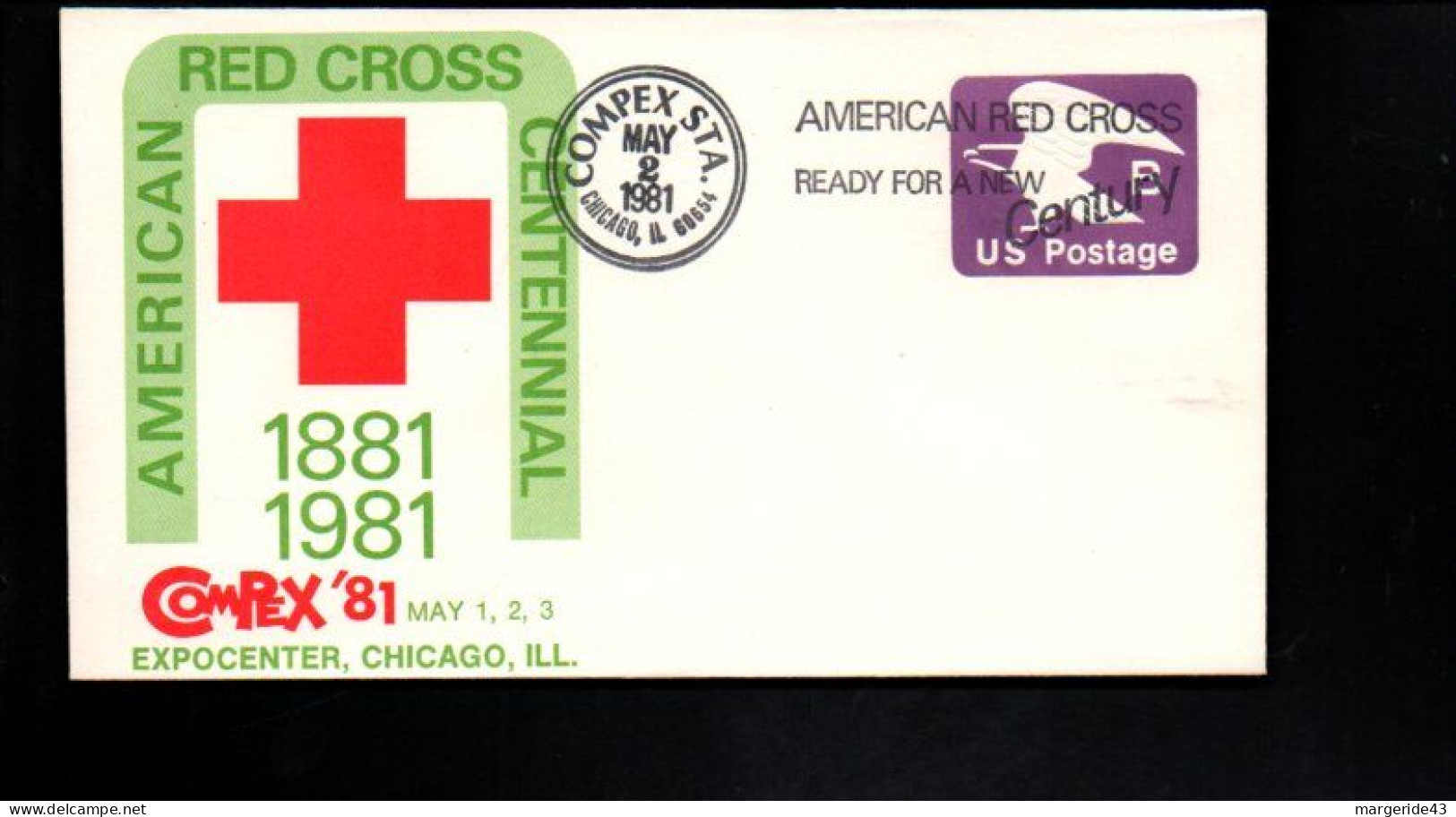 USA ETATS UNIS 1981 100 ANS CROIX ROUGE AMERICAINE - Croix-Rouge