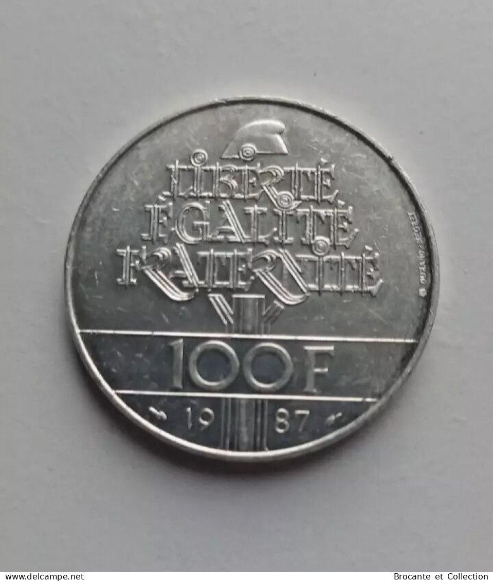 100 Francs Argent Commémorative 1987 - Conmemorativos