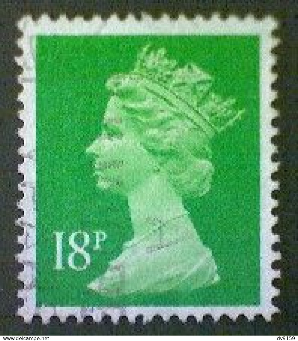 Great Britain, Scott #MH104, Used(o), 1991, Machin: Queen Elizabeth II, 18p, Light Green - Machin-Ausgaben