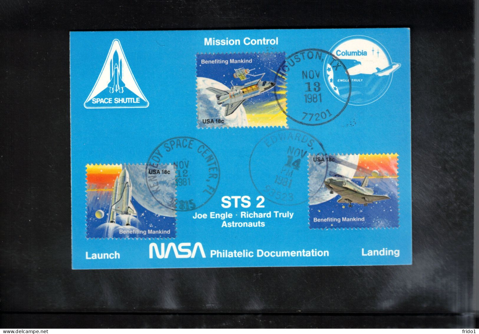 USA 1981 Space / Weltraum Space Shuttle Columbia STS 2 Interesting Postcard - USA