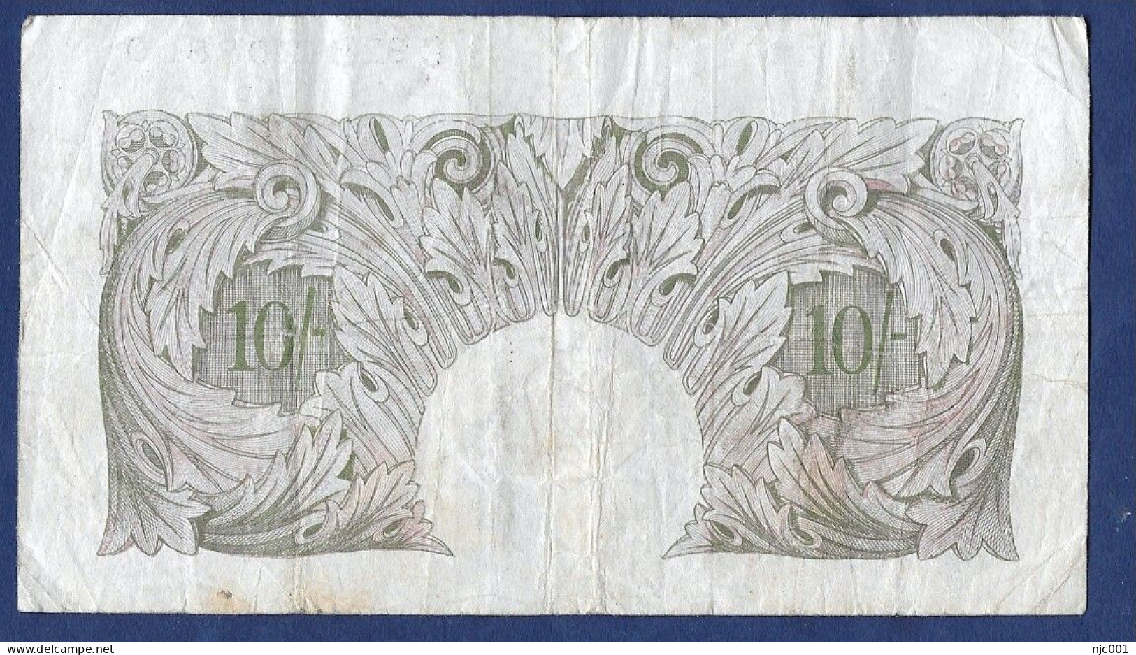 Peppiatt Mauve Wartime 10 Shilligs Banknote C92D - 10 Schilling