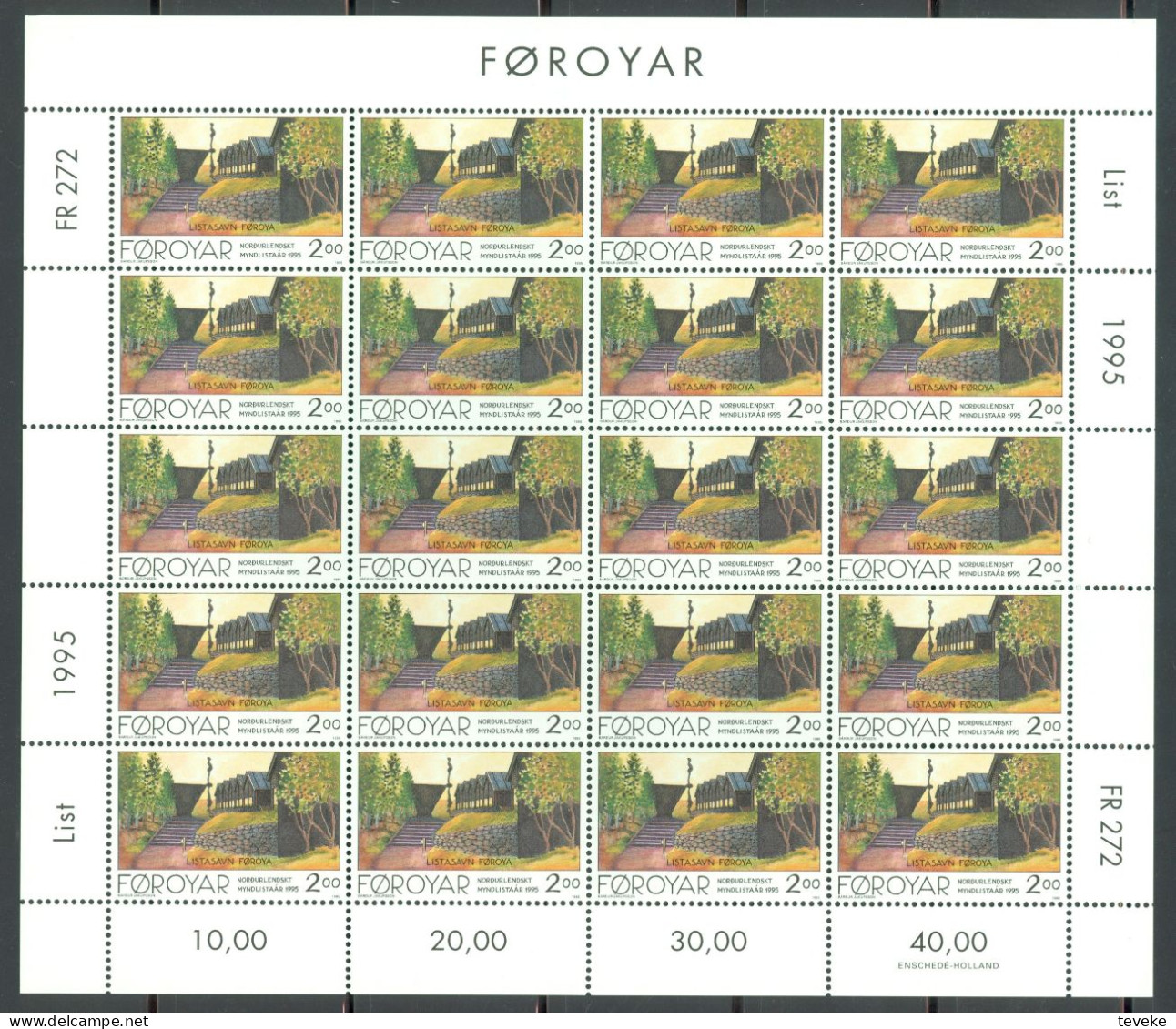 FAEROËR 1995 - MiNr. 280/282 KB - **/MNH - Paintings - 50 Years Of The Nordic Art Association - Féroé (Iles)