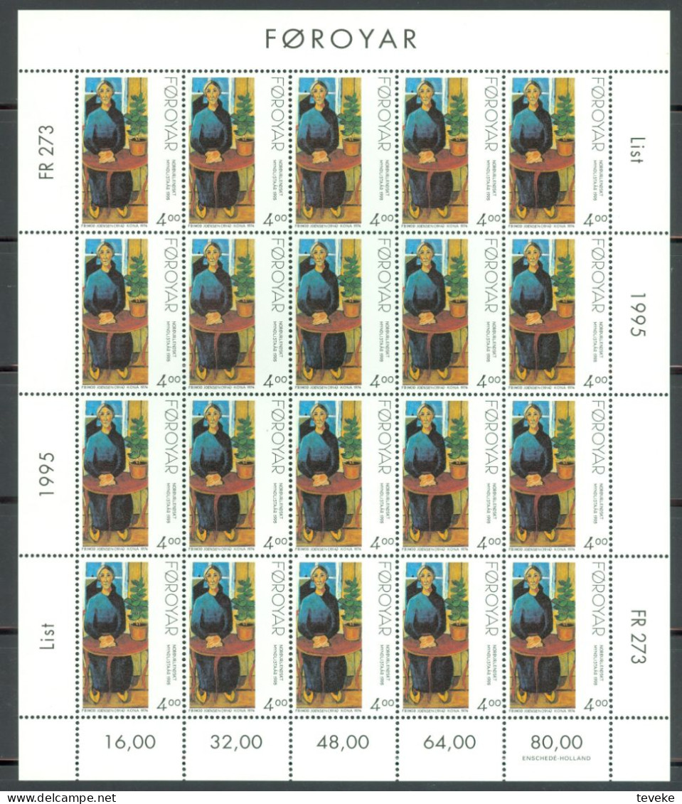 FAEROËR 1995 - MiNr. 280/282 KB - **/MNH - Paintings - 50 Years Of The Nordic Art Association - Féroé (Iles)