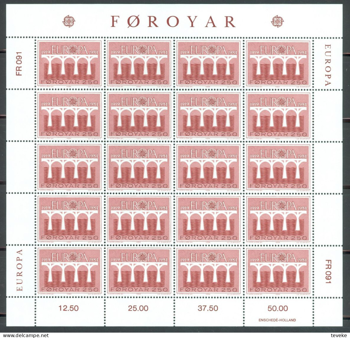 FAEROËR 1984 - MiNr. 97/98 KB - **/MNH - Europa/CEPT - 25 Years CEPT - Faroe Islands