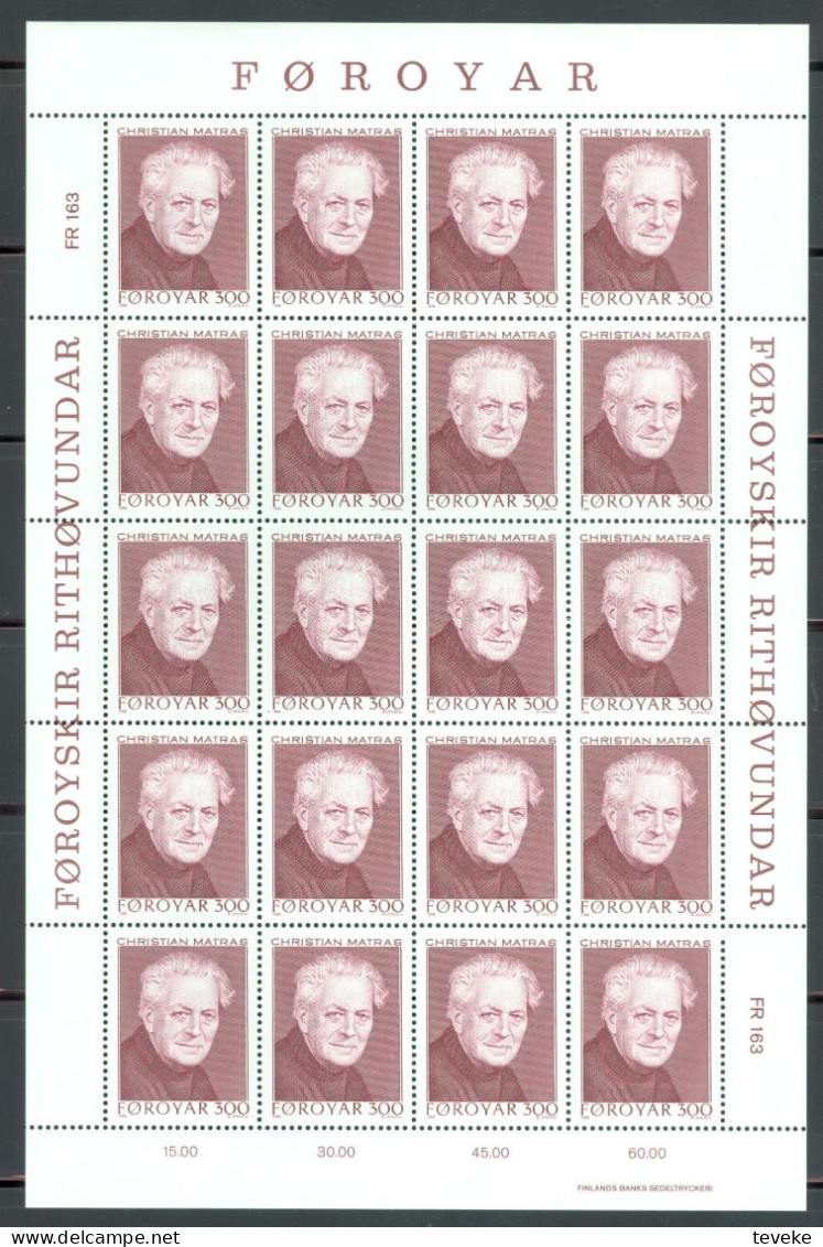 FAEROËR 1988 - MiNr. 168/171 KB - **/MNH - Literature - Writers - Faroe Islands