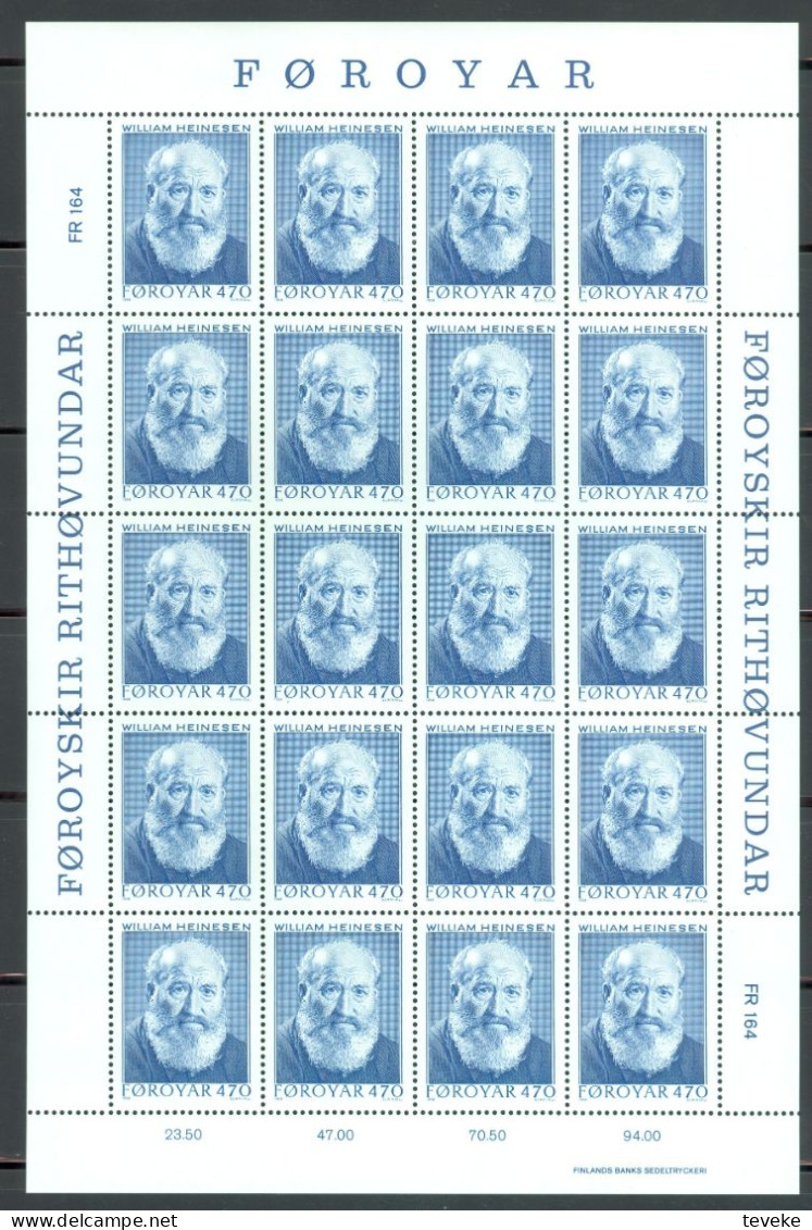 FAEROËR 1988 - MiNr. 168/171 KB - **/MNH - Literature - Writers - Faroe Islands