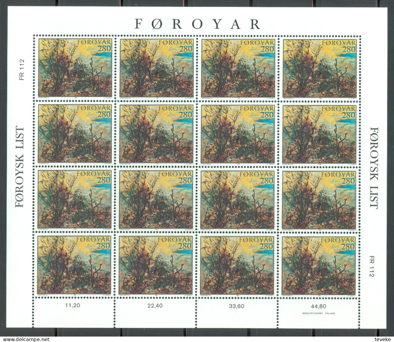 FAEROËR 1985 - MiNr. 118/120 KB - **/MNH - Art - Paintings - Faroe Islands