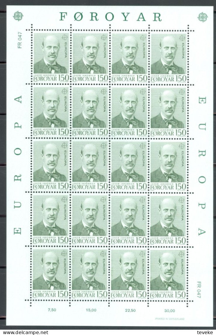 FAEROËR 1980 - MiNr. 53/54 KB - **/MNH - Personalities - Faroe Islands