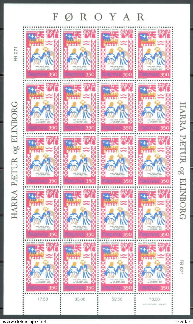 FAEROËR 1982 - MiNr. 75/78 KB - **/MNH - Music - Medieval Dance Songs - Faeroër