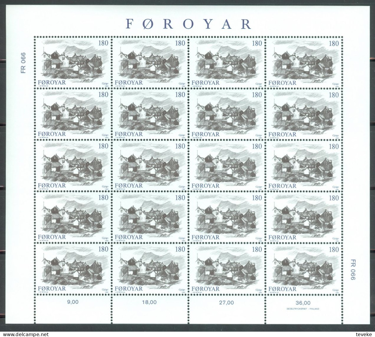 FAEROËR 1982 - MiNr. 72/74 KB - **/MNH - Tourism - Faroese Villages - Islas Faeroes