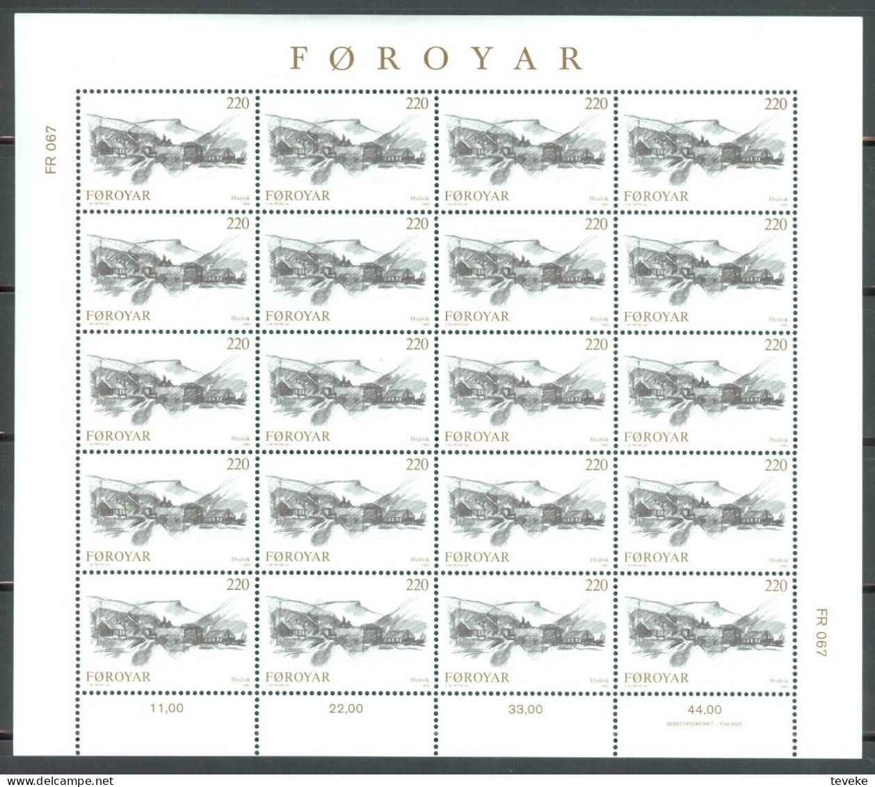 FAEROËR 1982 - MiNr. 72/74 KB - **/MNH - Tourism - Faroese Villages - Islas Faeroes