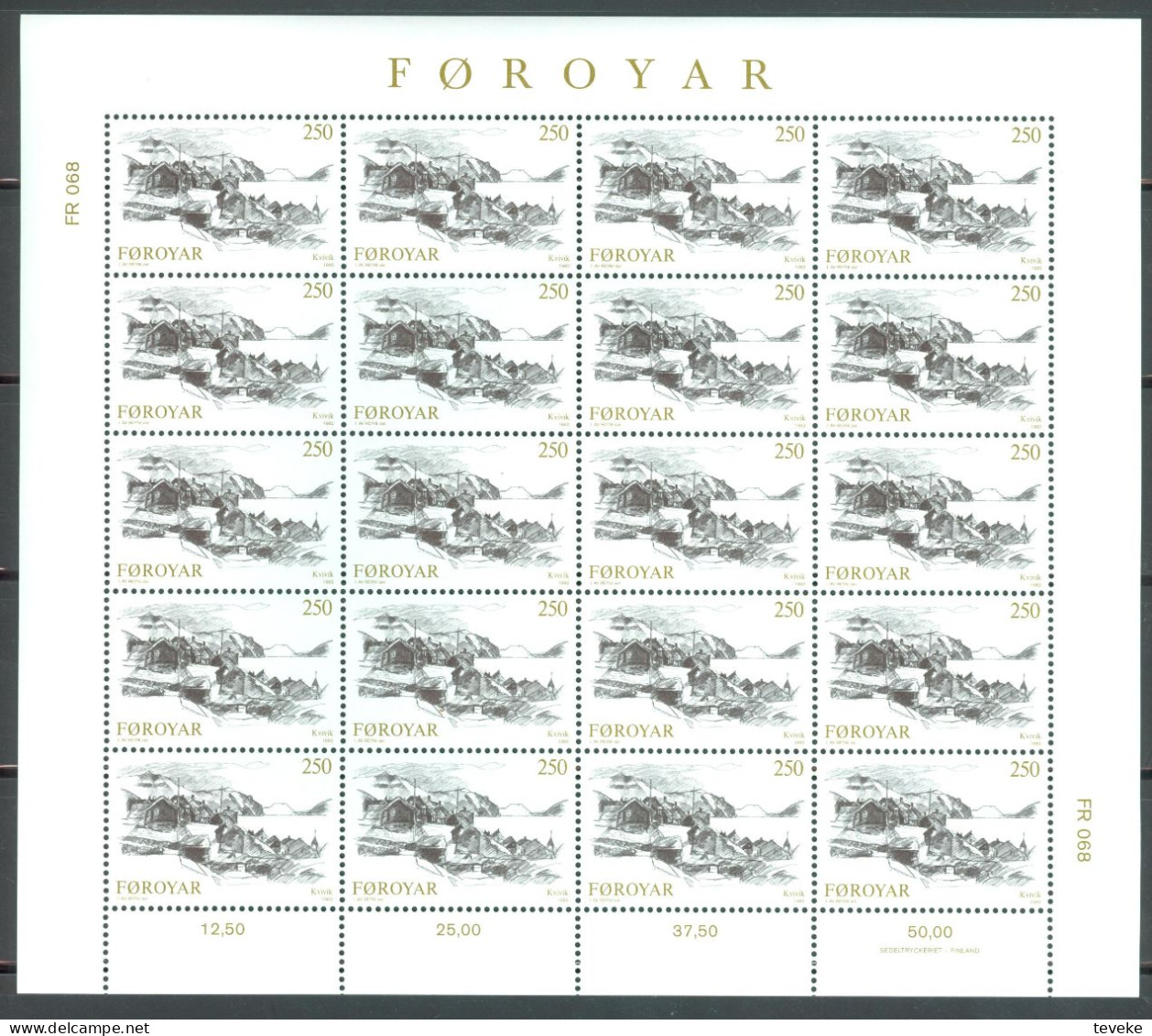 FAEROËR 1982 - MiNr. 72/74 KB - **/MNH - Tourism - Faroese Villages - Isole Faroer