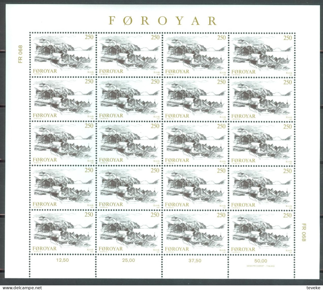 FAEROËR 1982 - MiNr. 72/74 KB - **/MNH - Tourism - Faroese Villages - Islas Faeroes