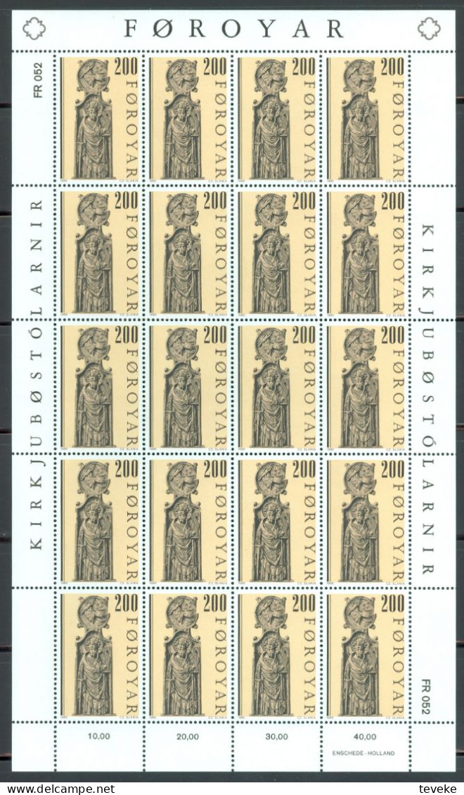 FAEROËR 1980 - MiNr. 55/58 KB - **/MNH - Church Pews In St. Olav's Church, Kirkjubøur - Faeroër