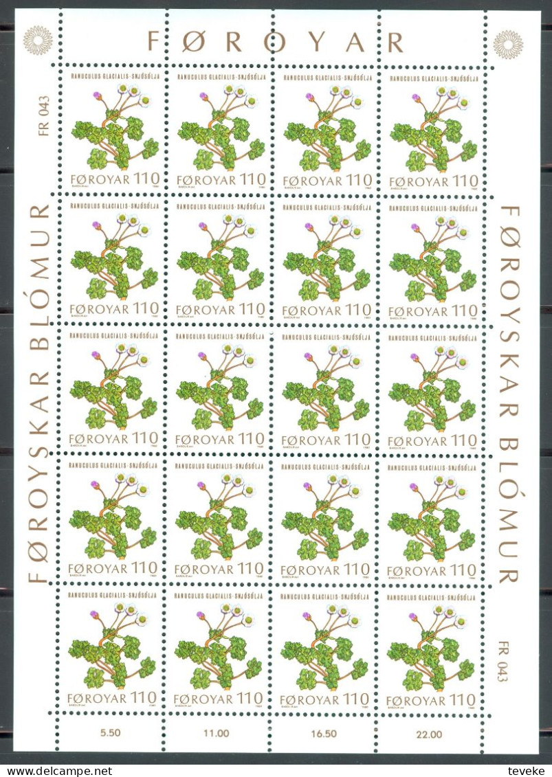 FAEROËR 1980 - MiNr. 48/52 KB - **/MNH - Flora - Field Flowers - Isole Faroer