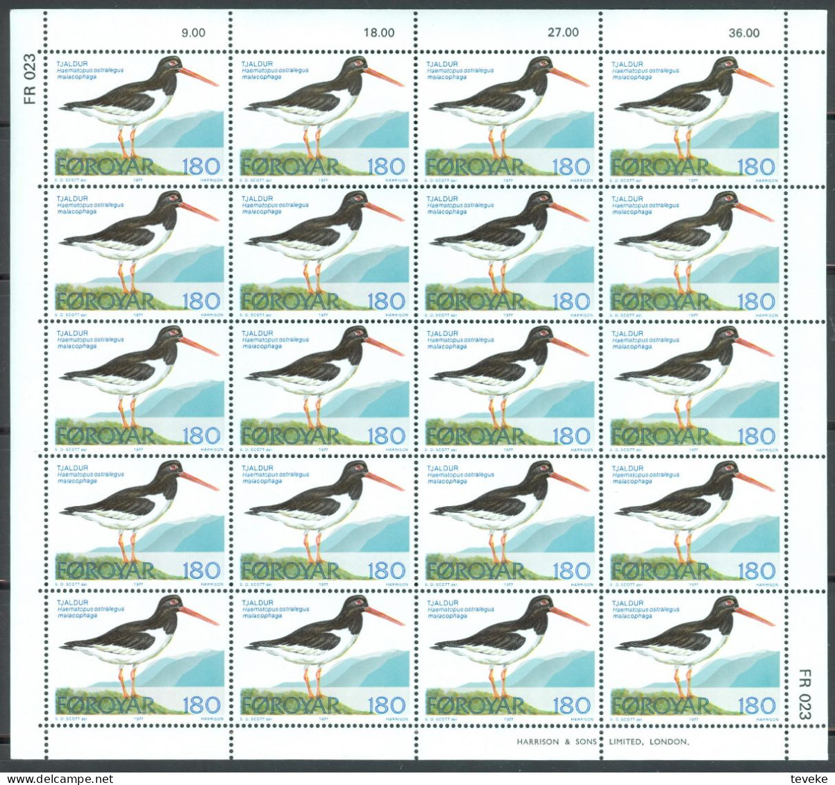 FAEROËR 1977 - MiNr. 28/30 KB - **/MNH - Fauna - Birds - Féroé (Iles)