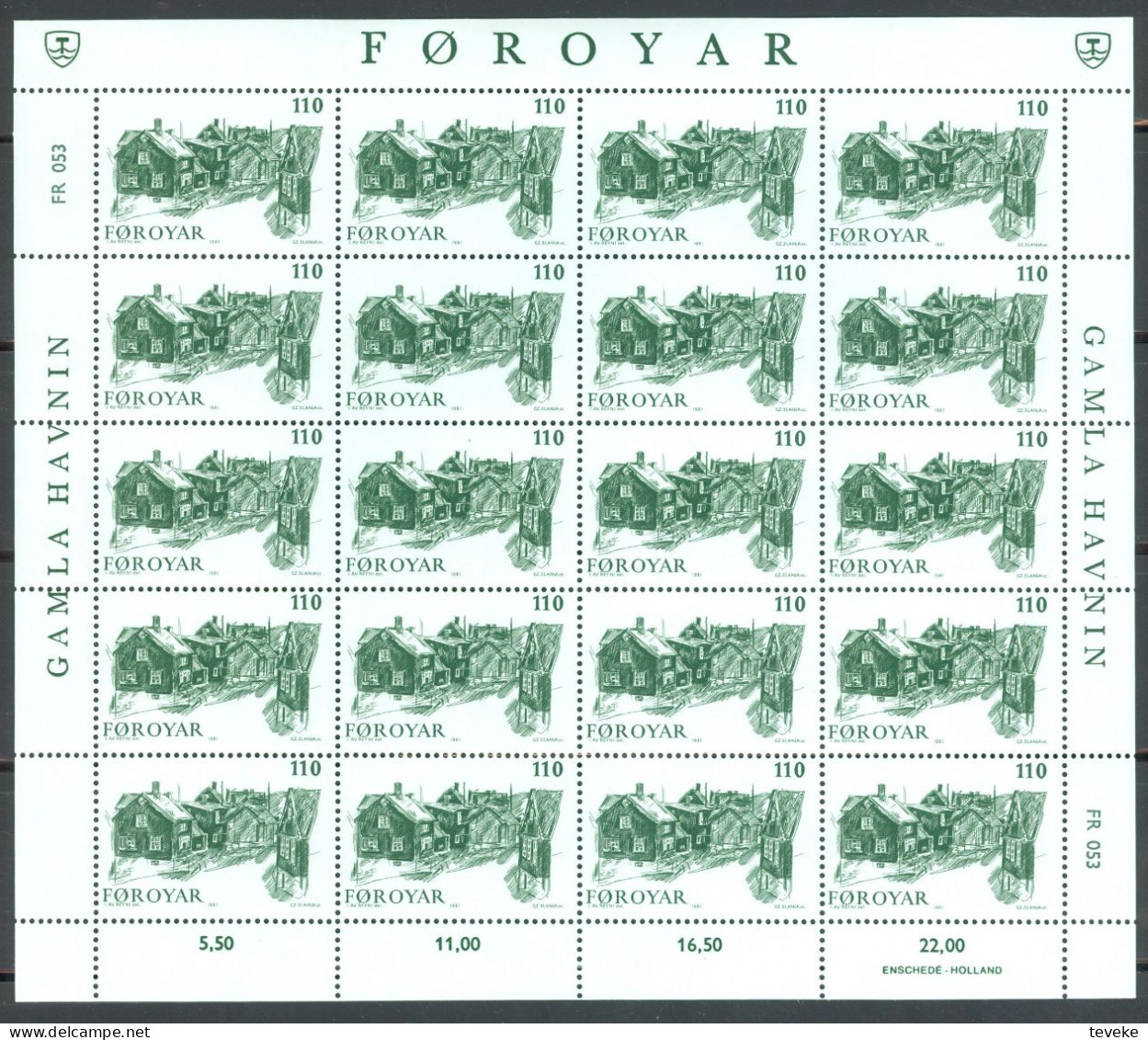 FAEROËR 1981 - MiNr. 59/62 KB - **/MNH - Tourism - Old Tórshavn - Islas Faeroes