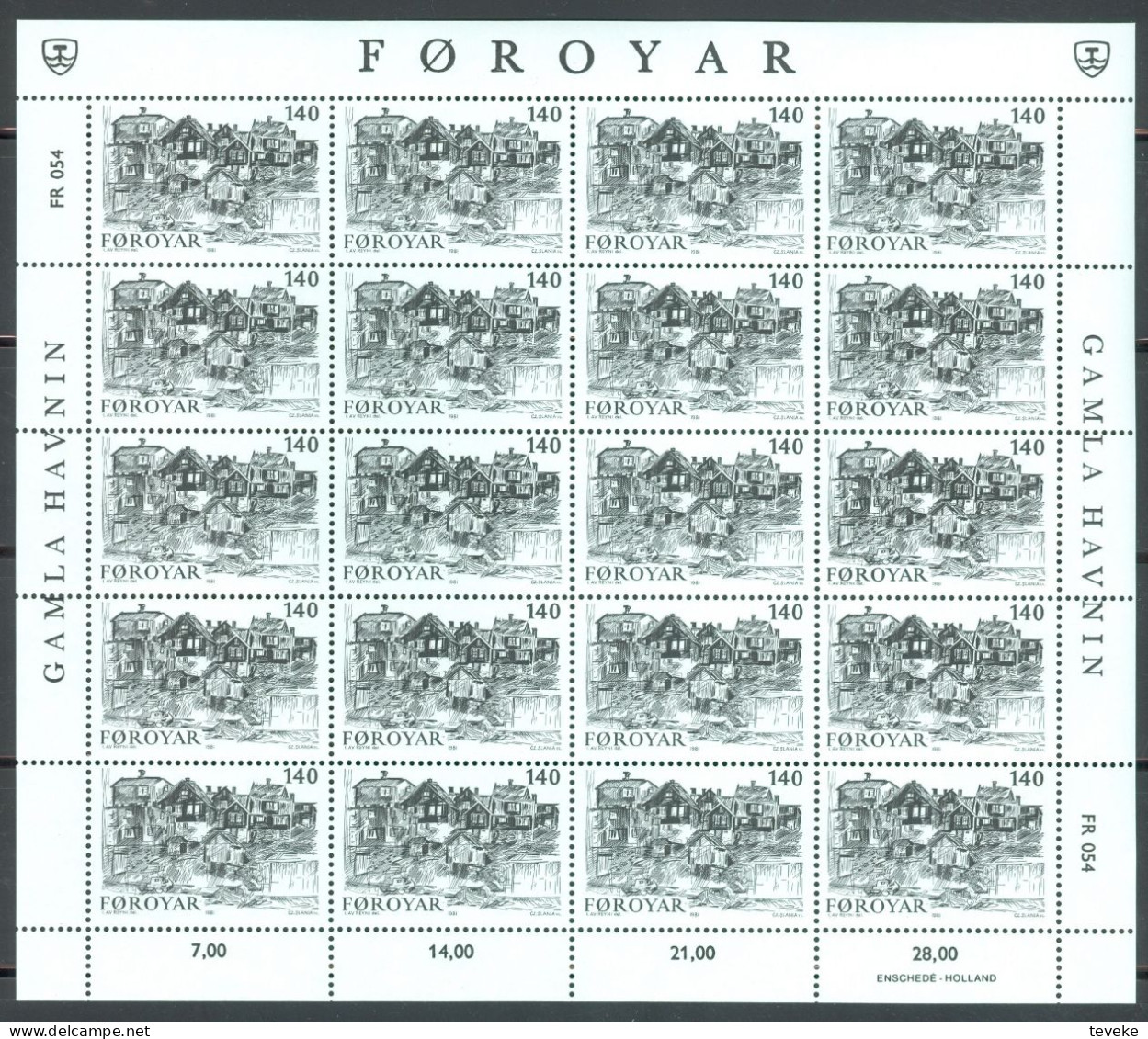 FAEROËR 1981 - MiNr. 59/62 KB - **/MNH - Tourism - Old Tórshavn - Féroé (Iles)